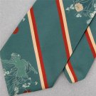 Vtg Don Loper Nude Nake Girl Garden Flower Thick Texture 60s Neck Tie #V-4 EVC