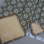 Vtg Thick Wide Geometric Art Deco Rust Blue Texture 70s 60s Mens Neck Tie #VE