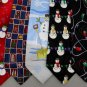 2 Christmas Xmas Holiday Silk Men's Ties Necktie Neck Tie Lot #96