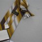 Vintage Trevira Clipon Stripe Brown Gold Clip-On Gloss 60s 70s Men Neck Tie #V-4