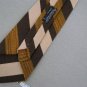Vtg Town Craft Brn Gold Striped Snap On Clip-On 1970 60s 70s Mens Neck Tie #V-4