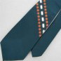 Vtg Wemlon Wembley Dark Green Circle Geomatric Texture 60s 70 Neck Tie #V-4 EVC
