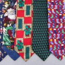 3 Christmas Xmas Holiday Silk Men's Ties Necktie Neck Tie Lot #P12E