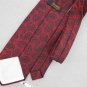 Vintage Rare Wembley Maroon Black Gloss Paisley Check Men 70s Neck Tie V-4 EVC