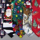 7 Christmas Xmas Holiday Silk Men's Ties Necktie Neck Tie Lot #P23 Excellent