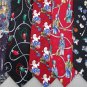 7 Christmas Xmas Holiday Silk Men's Ties Necktie Neck Tie Lot #P7A Excellent