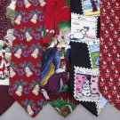 7 Christmas Xmas Holiday Silk Men's Ties Necktie Neck Tie Lot #P4A Excellent