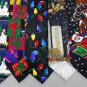 7 Christmas Xmas Holiday Silk Men's Ties Necktie Neck Tie Lot #P15U Excellent