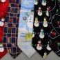 7 Christmas Xmas Holiday Silk Men's Ties Necktie Neck Tie Lot #P11G Excellent