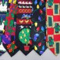 5 Christmas Xmas Holiday Silk Men's Ties Necktie Neck Tie Lot #P17G Excellent