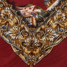 #1A XL NORTON DITTO ART DECO MAROON OLIVE BLUE NECK TIE +