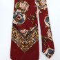 #1A XL NORTON DITTO ART DECO MAROON OLIVE BLUE NECK TIE +