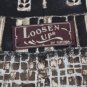 #1A LOOSEN UP by SUPERBA ART DECO BLACK BEIGE Men Neck Tie Lot#4F