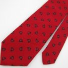Vintage JoS A Bank Wool Xmas Horn Red Blk Gray Narrow Men Neck Tie Necktie #EV