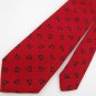 Vintage JoS A Bank Wool Xmas Horn Red Blk Gray Narrow Men Neck Tie Necktie #EV