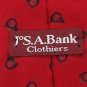 Vintage JoS A Bank Wool Xmas Horn Red Blk Gray Narrow Men Neck Tie Necktie #EV
