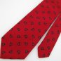 Vintage JoS A Bank Wool Xmas Horn Red Blk Gray Narrow Men Neck Tie Necktie #EV