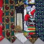 5 Christmas Xmas Holiday Silk Men's Ties Necktie Neck Tie Lot #P22E Excellent