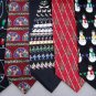 2 Christmas Xmas Holiday Silk Men's Ties Necktie Neck Tie Lot #LO12