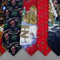 2 Christmas Xmas Holiday Silk Men's Ties Necktie Neck Tie Lot #LO12