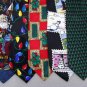 2 Christmas Xmas Holiday Silk Men's Ties Necktie Neck Tie Lot #LO142