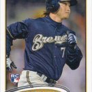 Norichika Aoki 2012 Topps Rookie #507 Milwaukee Brewers Baseball Card