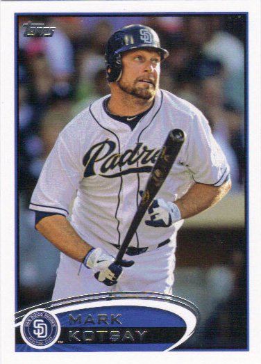 Mark Kotsay 2012 Topps Update #US300 San Diego Padres Baseball Card