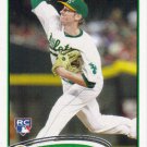 Jarrod Parker 2012 Topps Rookie #418 Oakland Athletics Baseball Card