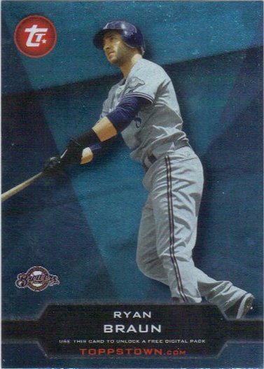 Ryan Braun 2011 Topps 'Topps Town' #TT30 Milwaukee Brewers Baseball Card