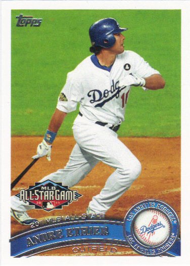 Andre Ethier 2011 Topps Update #US258 Los Angeles Dodgers Baseball Card