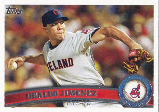 Ubaldo Jimenez 2011 Topps Update #US108 Cleveland Indians Baseball Card