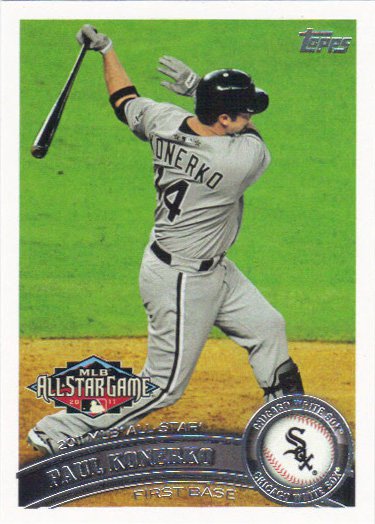 Paul Konerko 2011 Topps Update #US309 Chicago White Sox Baseball Card