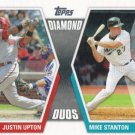 Justin Upton-Mike Stanton 2011 Topps 'Diamond Duos' #US Diamondbacks-Marlins Baseball Card Justin Upton-Mike Stanton 2011 Topps 'Diamond Duos' #US Diamondbacks-Marlins Baseball Card