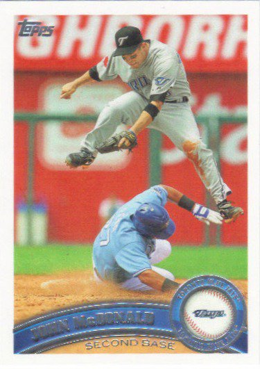 John McDonald 2011 Topps Update #US233 Toronto Blue Jays Baseball Card