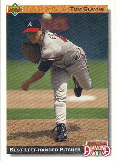 Tom Glavine 1992 Upper Deck #713 Atlanta Braves Baseball Card