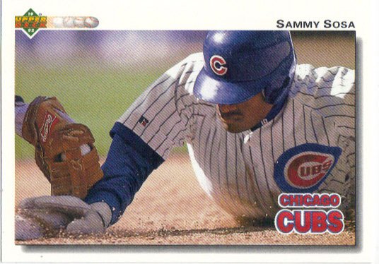  1992 Topps Baseball #94 Sammy Sosa Chicago White Sox