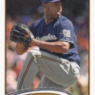 Jose Veras 2012 Topps Update #US143 Milwaukee Brewers Baseball Card