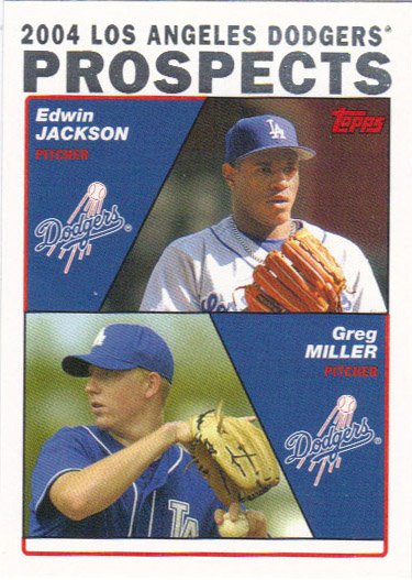 Edwin Jackson-Greg Miller 2004 Topps Rookie #689 Los Angeles Dodgers Baseball Card