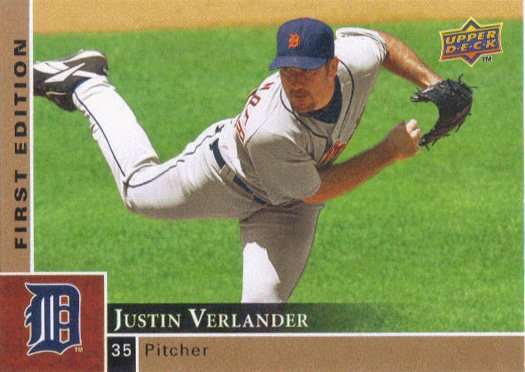 Justin Verlander 2009 Upper Deck First Edition #111 Detroit Tigers Baseball Card
