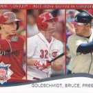 Paul Goldschmidt-Jay Bruce-Freddie Freeman 2014 Topps #143 Baseball Card Paul Goldschmidt-Jay Bruce-Freddie Freeman 2014 Topps #143 Baseball Card