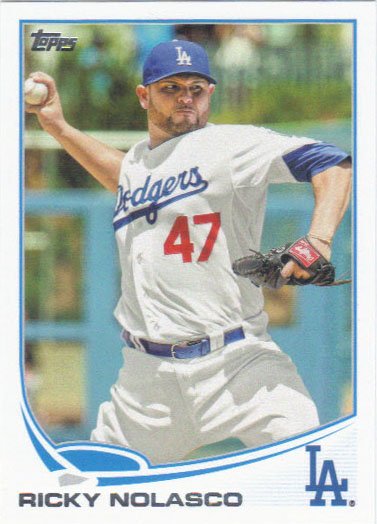 Ricky Nolasco 2013 Topps Update US191 Los Angeles Dodgers Baseball Card