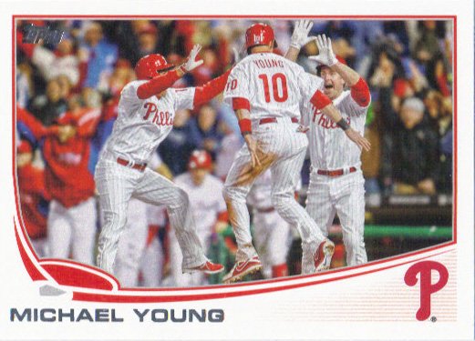 Michael Young 2013 Topps Update #US90 Philadelphia Phillies Baseball Card
