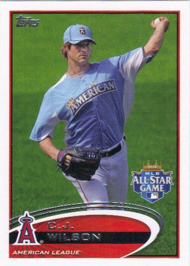 C.J. Wilson 2012 Topps Update #US50 Los Angeles Angels Baseball Card