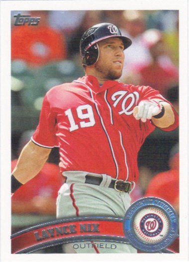 Laynce Nix 2011 Topps Update #US284 Washington Nationals Baseball Card