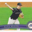 Alex White 2011 Topps Update Rookie #US142 Colorado Rockies Baseball Card