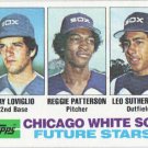 Jay Loviglio-Reggie Patterson-Leo Sutherland 1982 Topps Rookie #599 Chicago White Sox Baseball Card
