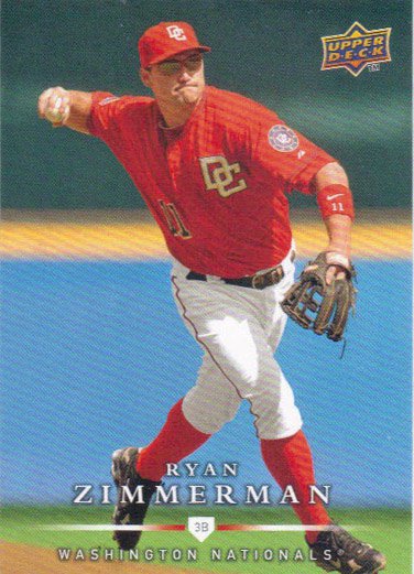 2006 TOPPS RYAN ZIMMERMAN ROOKIE CARD WASHINGTON NATIONALS