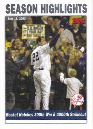 Roger Clemens 2008 Topps #105 New York Yankees Baseball Card