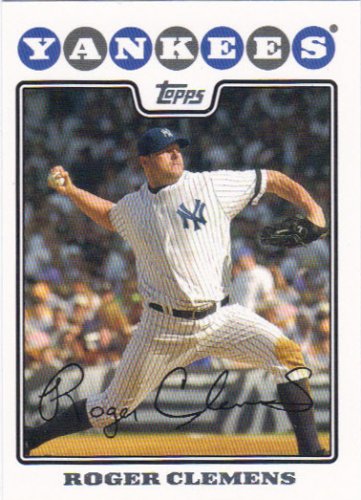 Roger Clemens 2008 Topps #105 New York Yankees Baseball Card