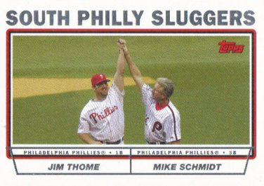 Jim Thome-Mike Schmidt 2004 Topps #695 Philadelphia Phillies Baseball Card
